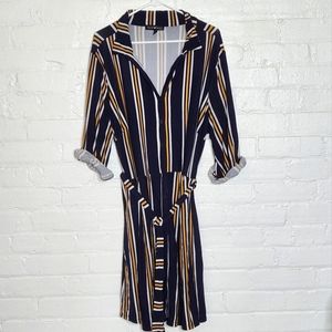 Derek Heart Plus Vertical Striped Dress